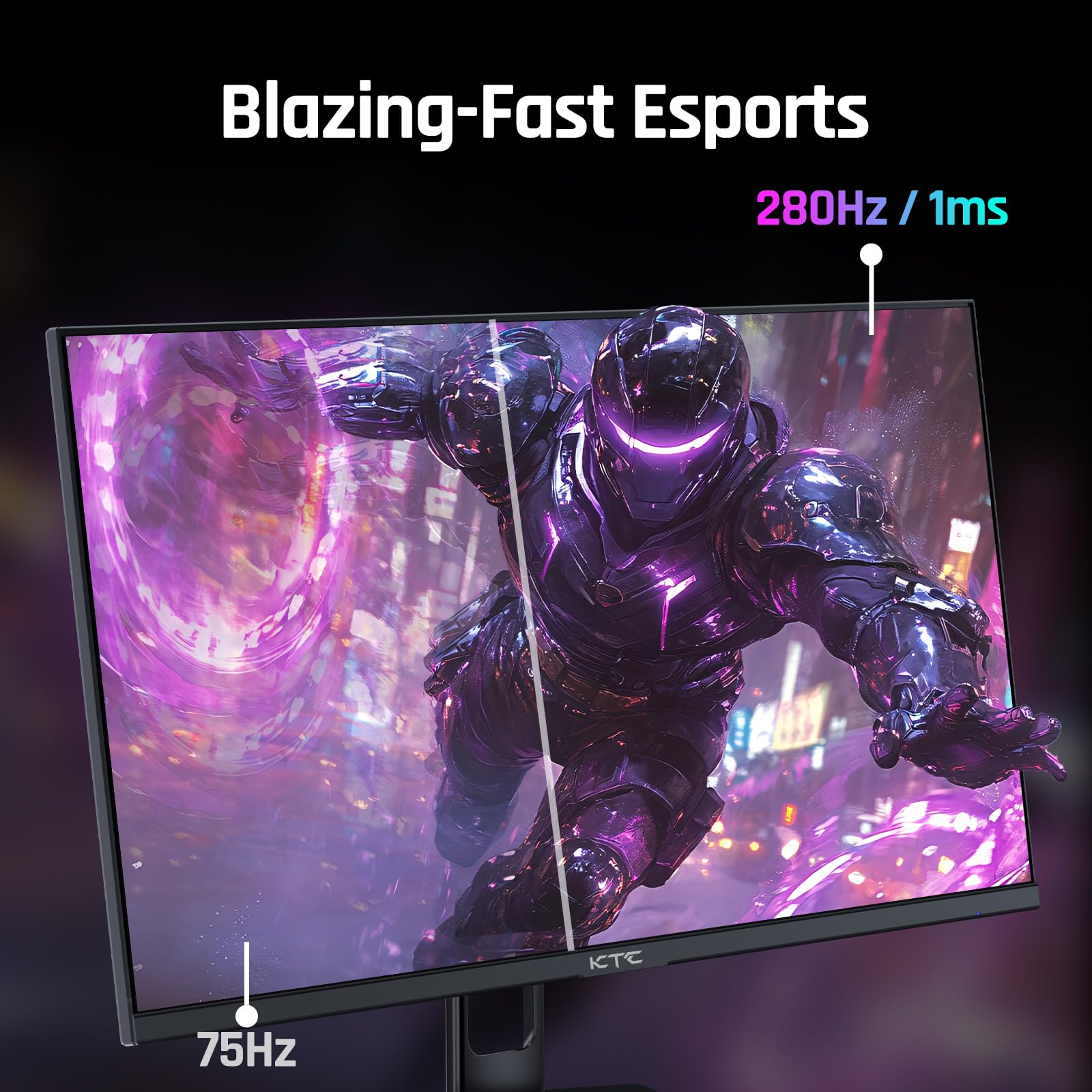 KTC 27 Inch 240Hz Gaming Monitor, 1ms GTG FHD 280Hz Monitor 1080P